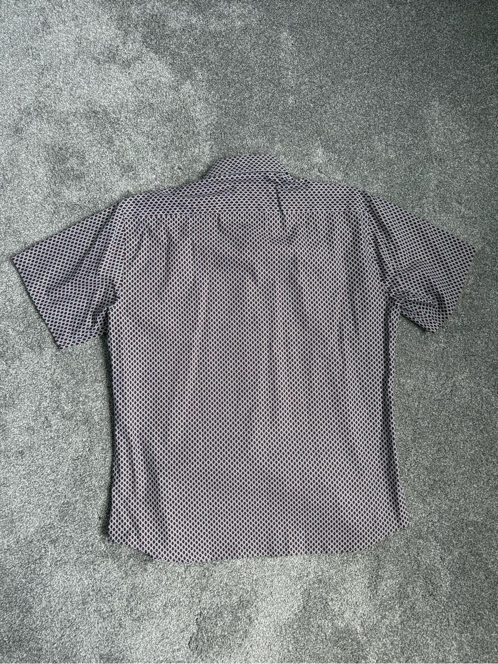 Jared Lang Men's Short-Sleeve Geometric Button-Up Shirt - Red, Black & White - Picture 3 of 3